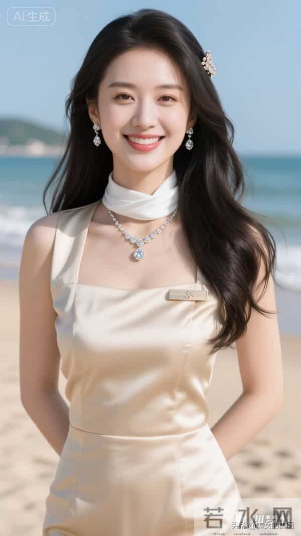 米色高定一件套空姐美丽风采05