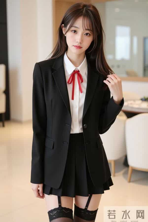 黑西装学院风也太飒了吧！