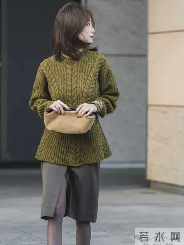 咸菜绿毛衣好漂亮
