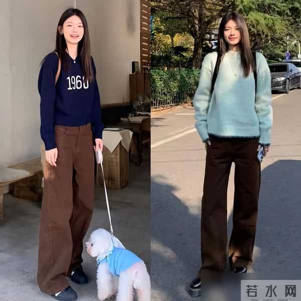 小白裤已失宠，今年秋冬最火的是“小棕裤”，学这几种穿搭太高级