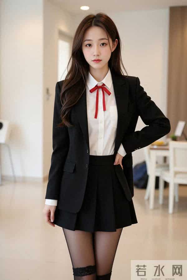 黑西装学院风也太飒了吧！