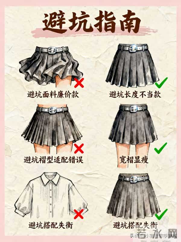 今年必穿百褶半身裙穿搭干货-选款，百褶半身裙熟龄高级感