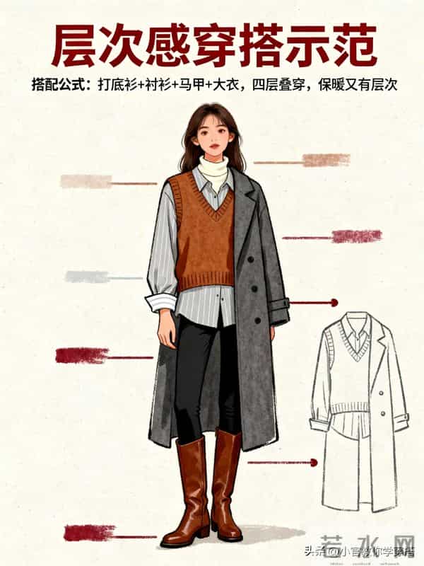 40岁女人冬季穿搭干货，羽绒服+阔腿裤-大衣+卫衣