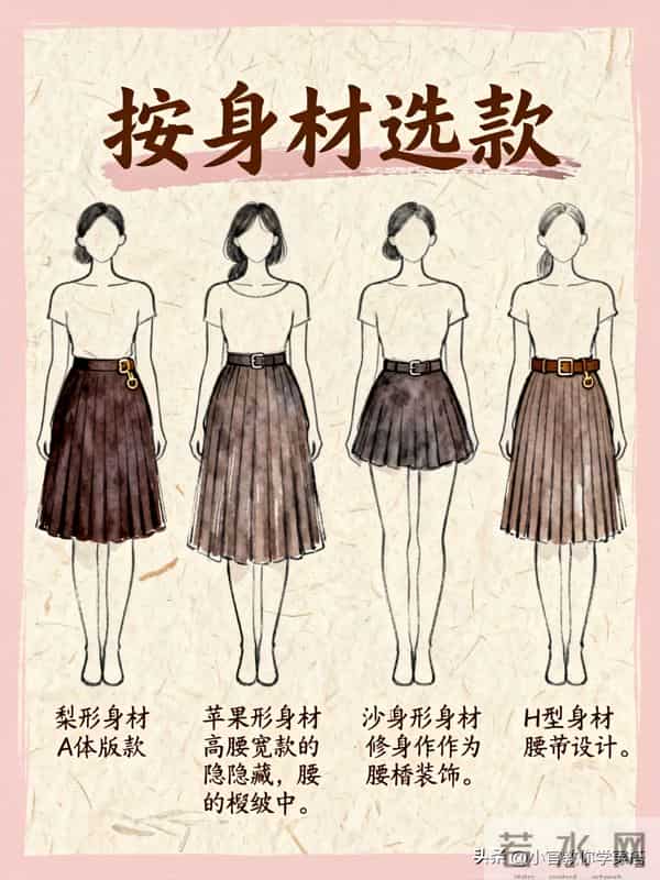 今年必穿百褶半身裙穿搭干货-选款，百褶半身裙熟龄高级感