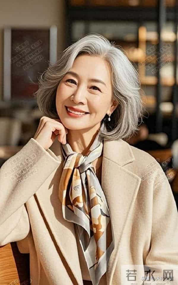 60岁的阿姨怕白发显老！接纳后把白发变成加分项，反而更有范儿