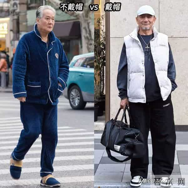 被上海爷爷惊艳了！满街都是“戴围巾又戴帽子”打扮，保暖又时髦