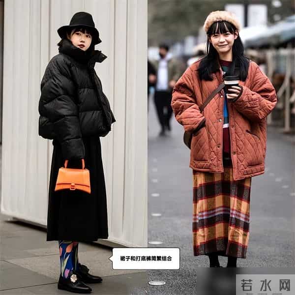 今冬该怎么穿打底裤？街拍会告诉你答案：选深不选浅，露袜不露踝