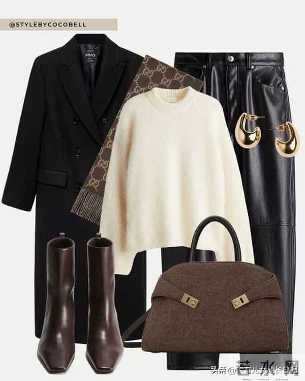 秋冬ins博主大衣+内搭，“极简高级感穿搭”｜通勤出街都显贵