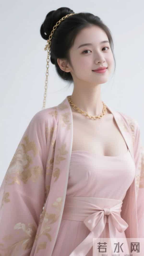 《粉纱金纹里的柔与贵》