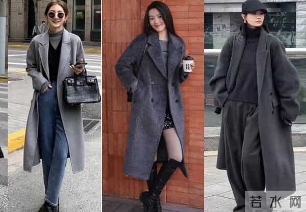 灰色大衣简单易学3个搭配技巧，好看时髦，冬季这样穿回头率超高