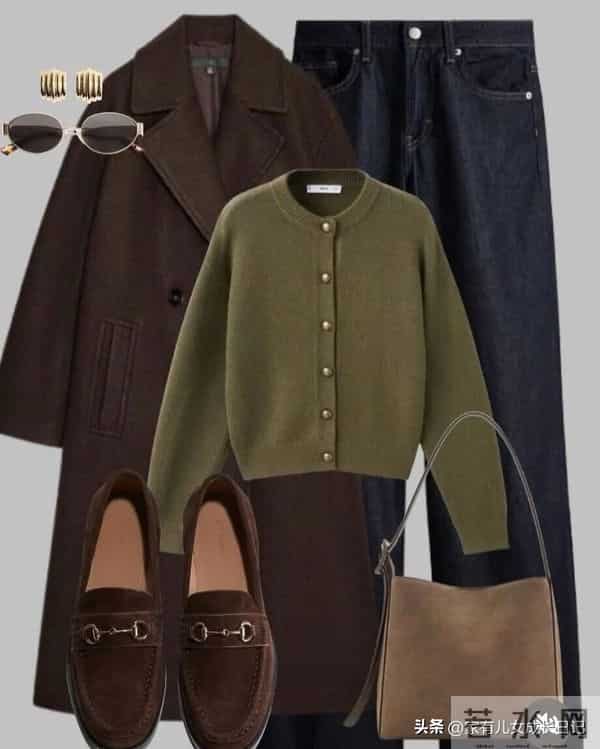秋冬的美拉德风，12套咖色、棕色、焦糖色，通勤时髦低奢酷飒