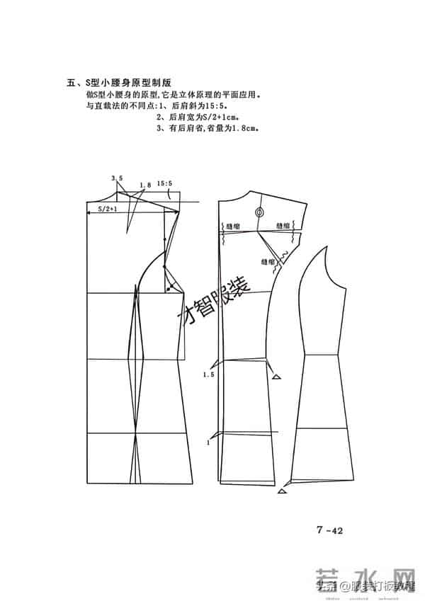 服装制版刀背开身制版教程 才智服装