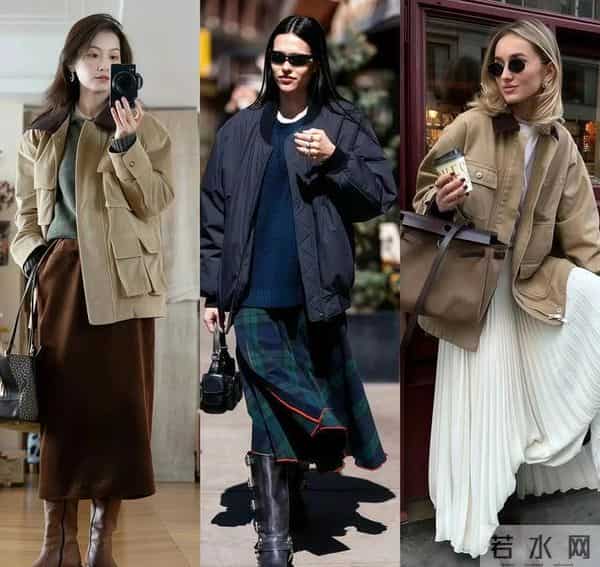 今冬多穿“短外套+高腰裙”，显高显瘦，小个子也很爱