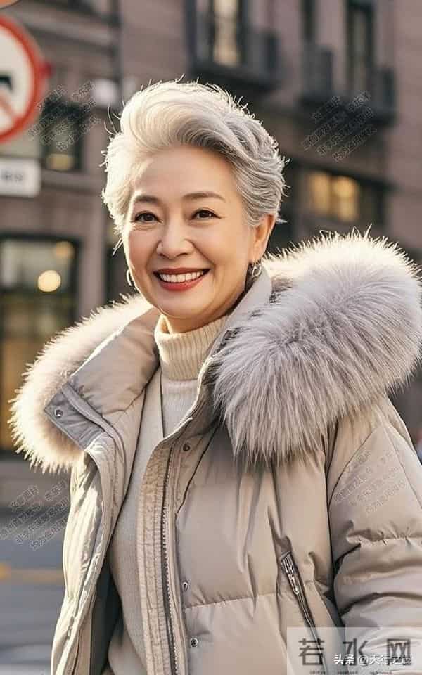 60岁的阿姨怕白发显老！接纳后把白发变成加分项，反而更有范儿