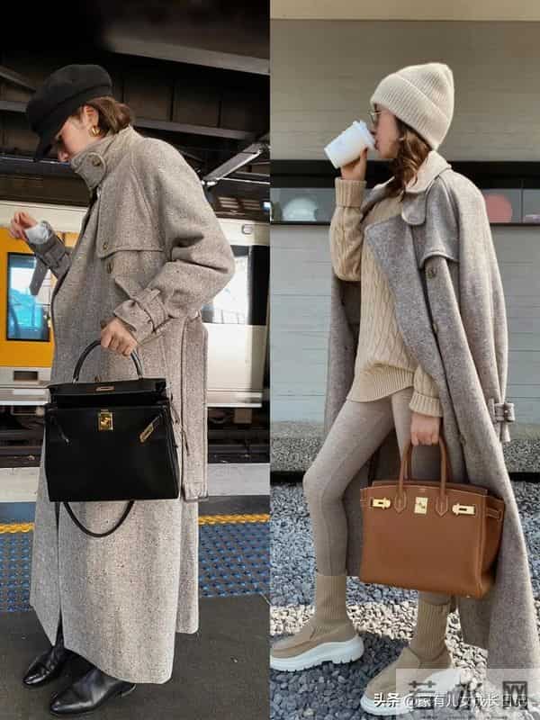 秋冬“松弛高级感”穿搭，citywalk松弛燕麦色长大衣+同色系内搭