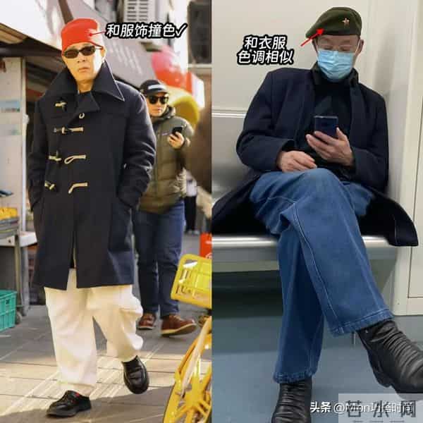 被上海爷爷惊艳了！满街都是“戴围巾又戴帽子”打扮，保暖又时髦