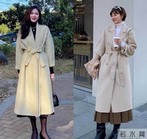今年冬天“买精不买多”，干净色大衣，配半身裙、阔腿裤，太高级