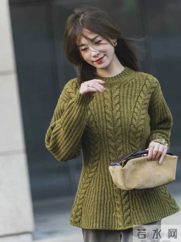 咸菜绿毛衣好漂亮