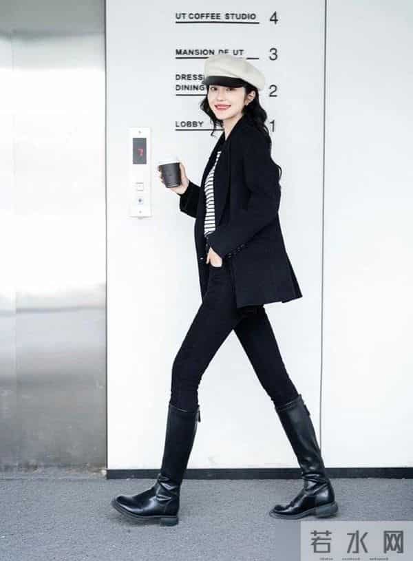 被杭州街拍惊艳了！满街都是“冬服+瑜伽裤”，洋气时髦又保暖