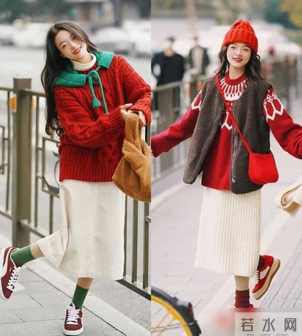 今冬火了一种配色，叫“上半身喜庆色，下半身快乐色”，时尚高级