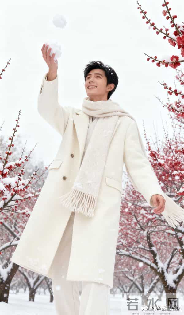 雪色里的温暖身影；190cm帅哥与冬日的温柔邂逅！