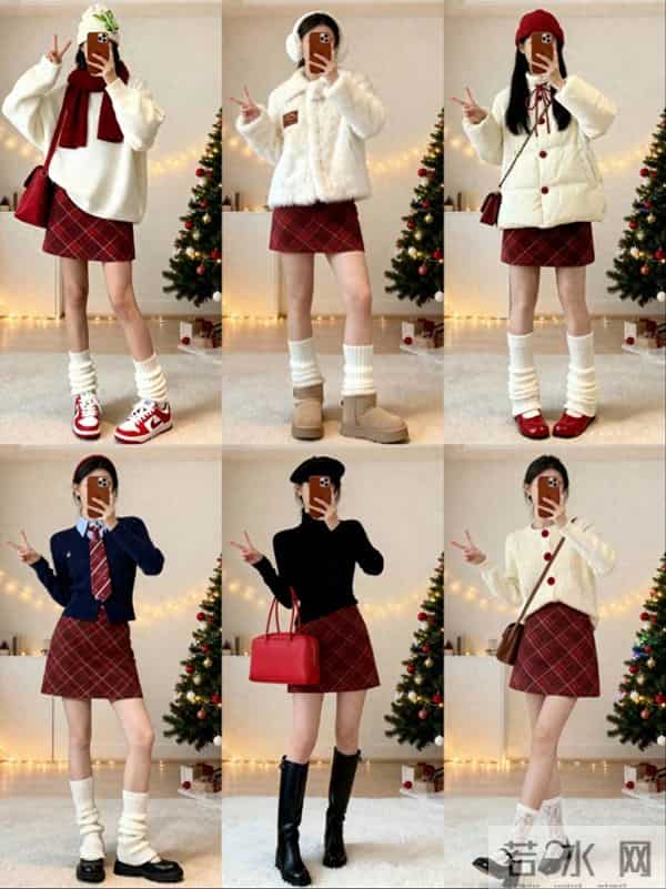 彩色羽绒服+节日风穿搭，承包整个冬天的美