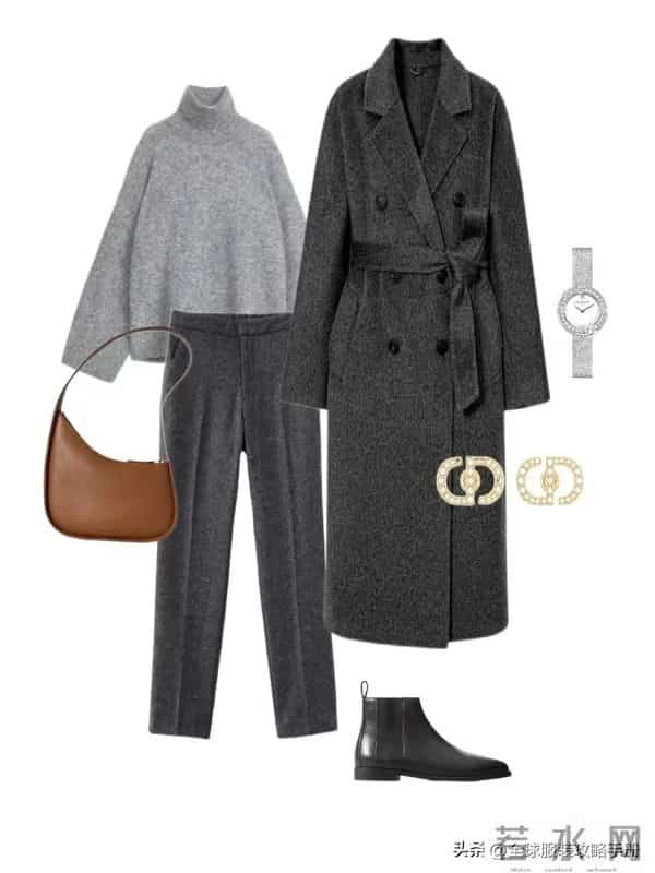 冬日穿搭示范：24