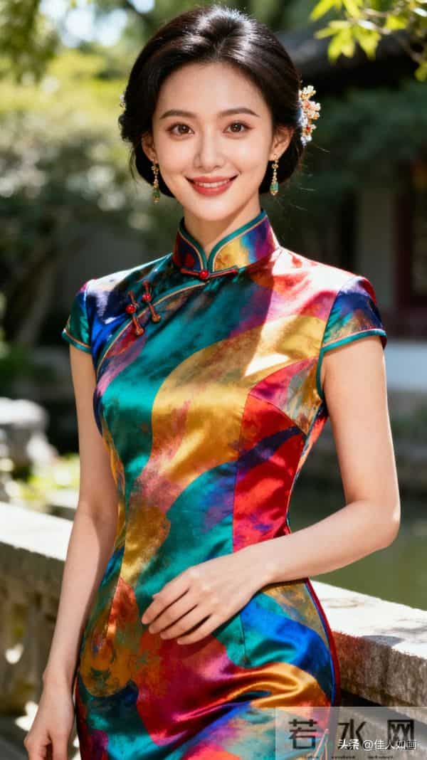 彩缎裹身，明眸藏韵