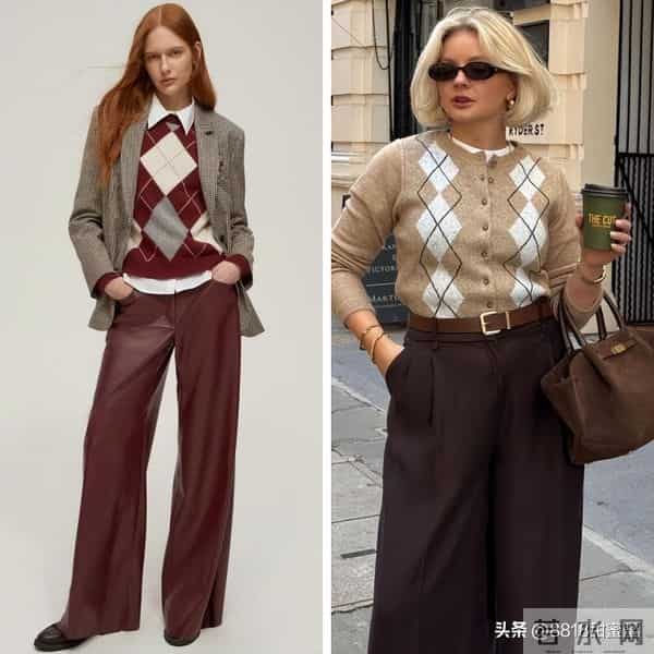 今冬菱格纹毛衣火出圈，轻松拿捏老钱风与学院范，腔调十足又百搭