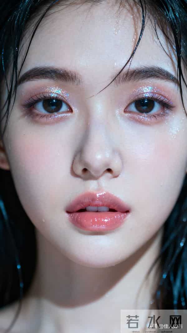 润唇嫩皮肤的漂亮模样