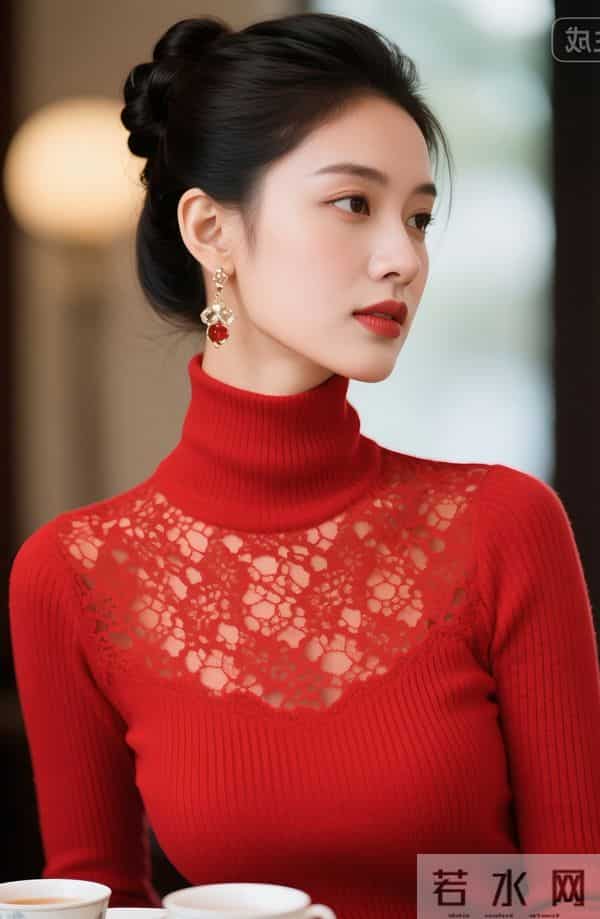 红色蕾丝衫的风韵
