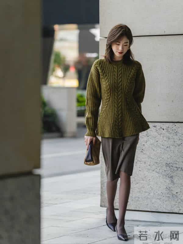 咸菜绿毛衣好漂亮