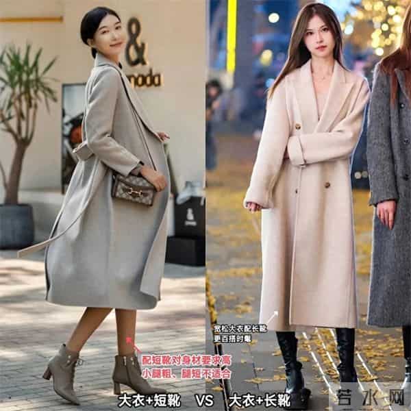 今冬最火搭配：大衣+长筒靴、短靴，保暖舒适又飒又美！