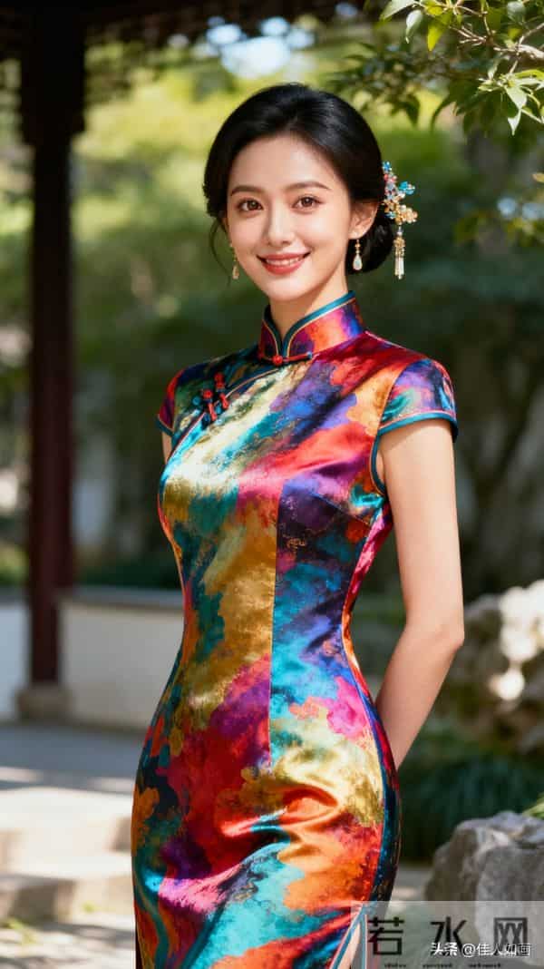 彩缎裹身，明眸藏韵