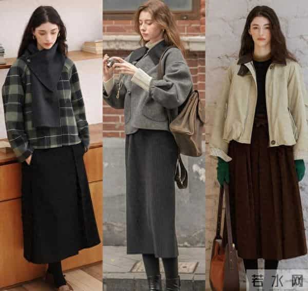 今冬多穿“短外套+高腰裙”，显高显瘦，小个子也很爱