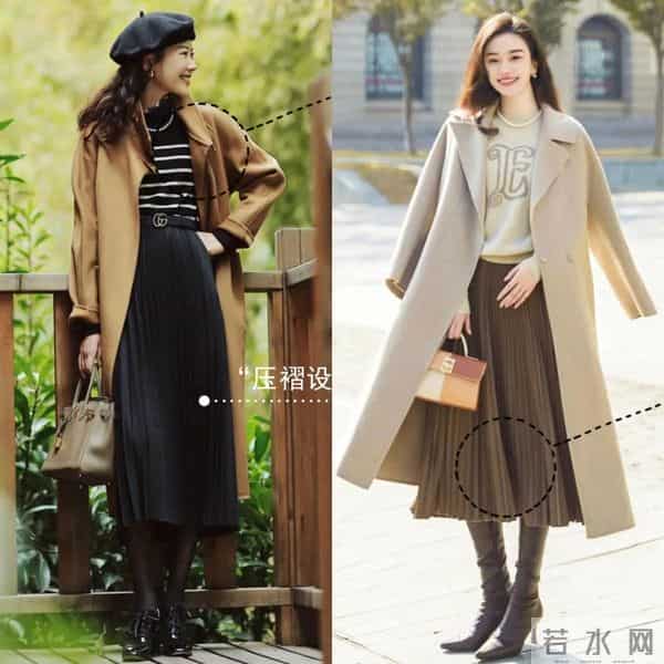 今冬流行的大衣，长款更时髦，搭配直筒裤、半身裙，干练又优雅