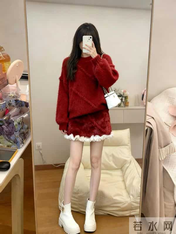 圣诞红穿搭杀疯了！11套look把甜辣焊死