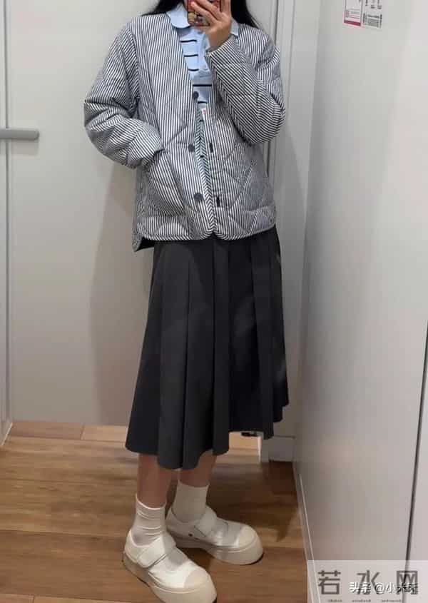 优衣库这件条纹棉服，把早八人的“舒适+好看”焊死了！