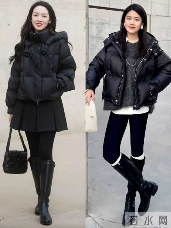 看杨幂穿长靴，我悟了：搭短裙、修身裤更显腿长，既保暖又洋气！