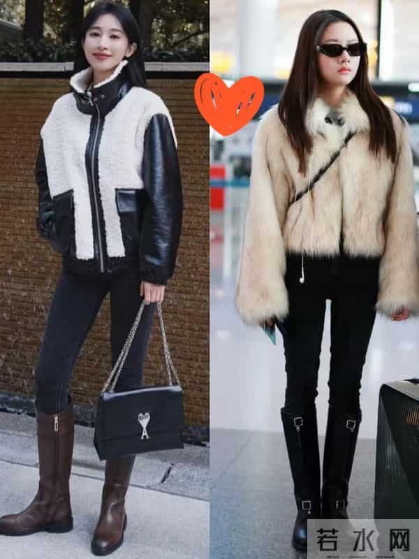 看杨幂穿长靴，我悟了：搭短裙、修身裤更显腿长，既保暖又洋气！