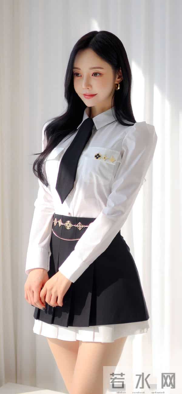 白衬衫+黑裙的“小心机”，这才是甜酷穿搭的天花板！