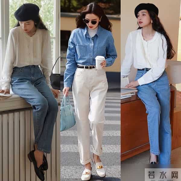 冬天，穿衬衣时建议搭配这4条裤子，知性又显瘦，小个子也能穿