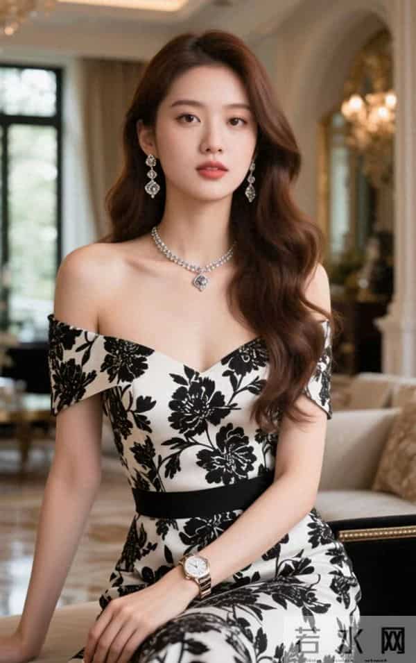 有没有发现？穿对黑白色调连衣裙的姐妹，气质真的藏不住！