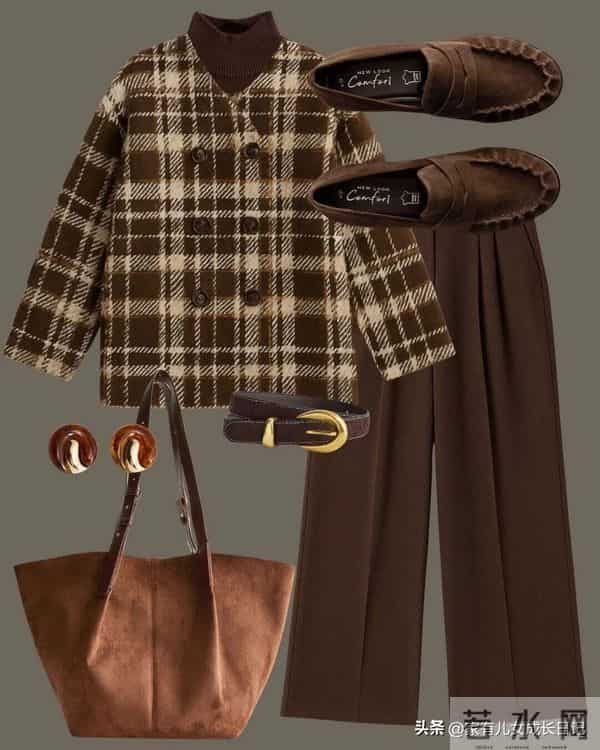秋冬的美拉德风，12套咖色、棕色、焦糖色，通勤时髦低奢酷飒