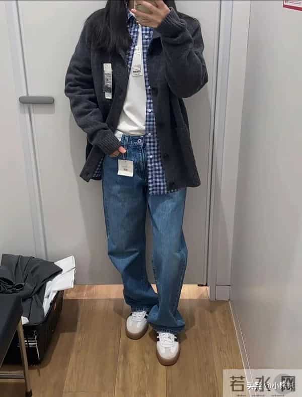 优衣库这开衫是偷了韩高材生的衣柜吧？这氛围感直接焊死了！