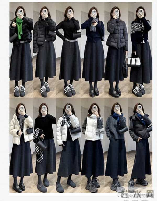 温柔到骨子里～毛呢伞裙体制内穿搭指南