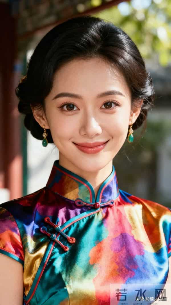 彩缎裹身，明眸藏韵