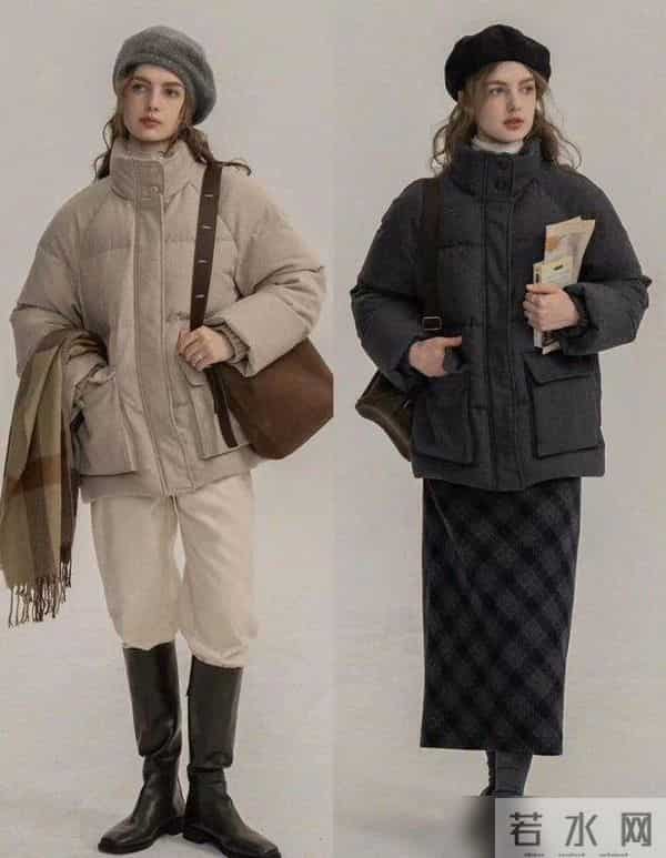 今冬火了这种穿法：大衣+贝雷帽，羽绒服+贝雷帽，时髦显气质