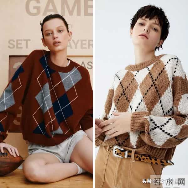 今冬菱格纹毛衣火出圈，轻松拿捏老钱风与学院范，腔调十足又百搭