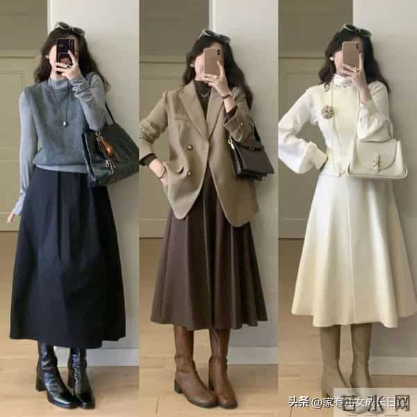 天冷别总“露脚踝”！“长裙+长靴”穿搭公式，保暖时髦又高级感